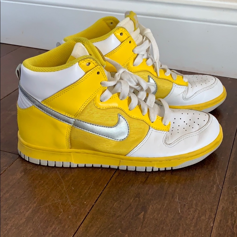 Woman Yellow Nike High Top Sneakers